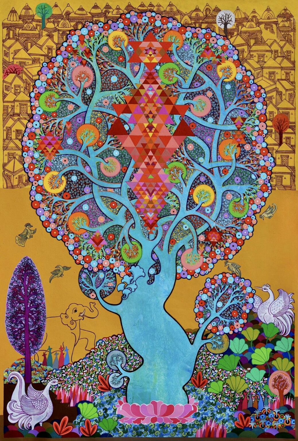 CM07M Chandra Morkonda 40 By 60 Acrylic On Canvas Religious cm07m-chandra-morkonda-40-by-60-acrylic-on-canvas-religious